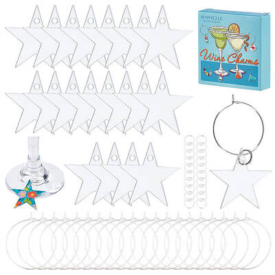 DIY Blank Wine Glass Charm Making Kit