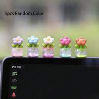 Random Color Cute Flower Design Car Dashboard Screen Decoration, Car Interior Decoration Accessories, Office Desktop Decorati...