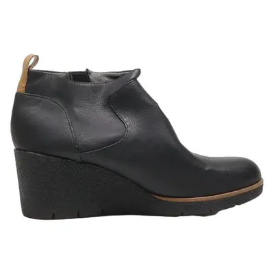 DR SCHOLL Ankle Boots Black Leather Womens UK 5