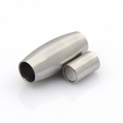 Tarnish Resistant 304 Stainless Steel Matte Surface Magnetic Clasps with Glue-in Ends