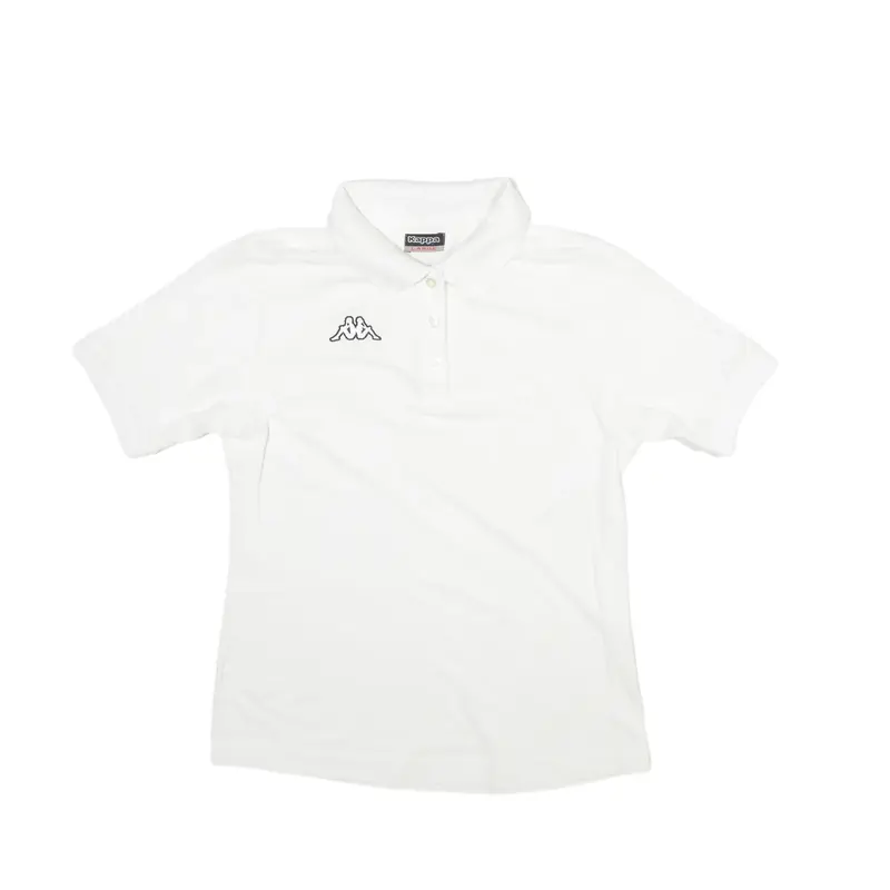 KAPPA Polo Shirt White Short Sleeve Girls L