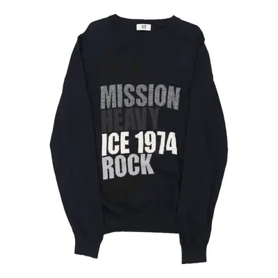 Ice Iceberg Jumper - Large Navy Wool Blend