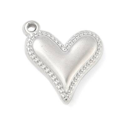 304 Stainless Steel Heart Pendants