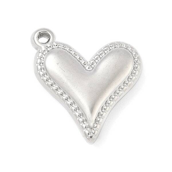 304 Stainless Steel Heart Pendants