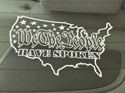 WTP Have Spoken USA Vinyl Decal - 2 PACK SPECIAL Car Decorative Sticker Vehicle Exterior Decoration