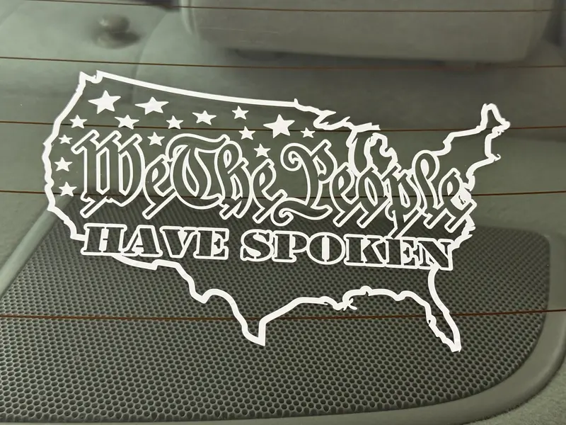 WTP Have Spoken USA Vinyl Decal - 2 PACK SPECIAL Car Decorative Sticker Vehicle Exterior Decoration