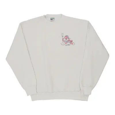 Made in USA Freeze Embroidered Sweatshirt - 2XL White Cotton Blend