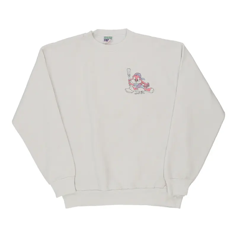 Made in USA Freeze Embroidered Sweatshirt - 2XL White Cotton Blend