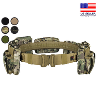 Tactical Belt Outdoor Patrol Multifunctional 5-Piece Nylon Removable Adjustable Tactical Belt