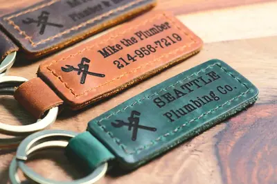 Business Owner Keychain, Personalized Plumber Keychain, Plumber Owner Gift, Plumber Christmas Gift