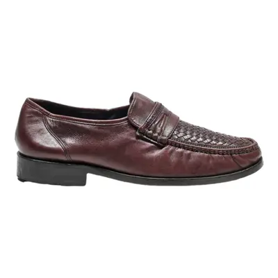GALLUS Loafer Shoes Maroon Leather Mens UK 7.5