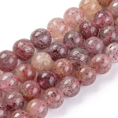Natural Strawberry Quartz Beads Strands