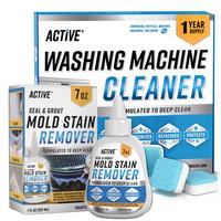 ACTIVE Deep Clean Front Load Rescue Bundle – Mold Stain Remover Gel & Washing Machine Cleaner Tablets – Heavy Duty Seal &...