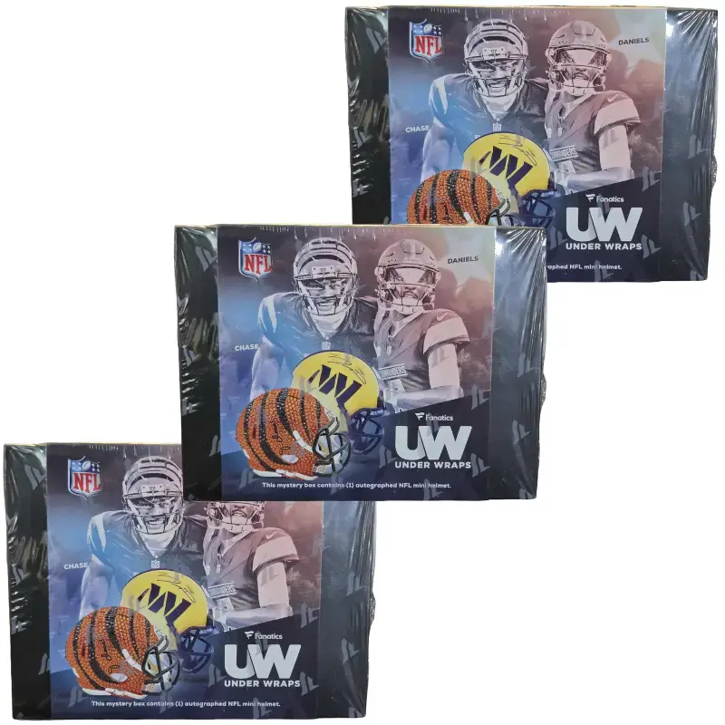 3 in 32 Chance Hit - Pick Your Team Live Stream Breaks - (3) Signed Football Memorabilia Mini Lid and Top Loaded Football Car...