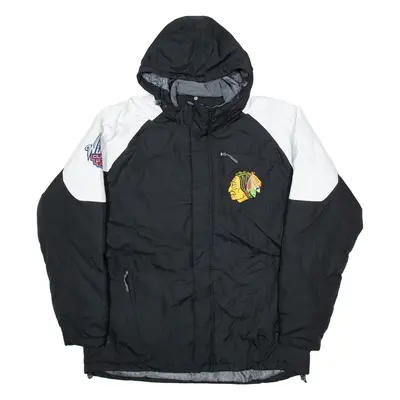 NHL Chicago Blackhawks Mens Coat Black USA Hooded XL