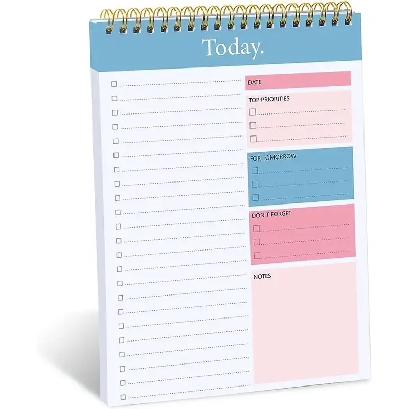 1 Count To Do List Notepad, Daily Planner Notepad, Checklist Productivity Organizer with Hourly Schedule for Tasks