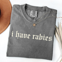 Comfort Colors I Have Rabies Funny T-shirt, Unhinged Shirts, Weird Gift for Friend/ Sister, Dark Humor Tee, Gen z Meme Tee, S...