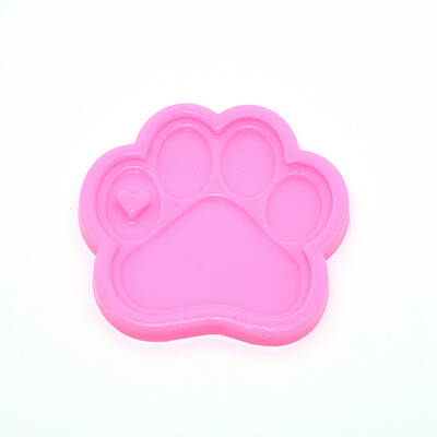 Dog Paw Prints Keychain Silicone Molds