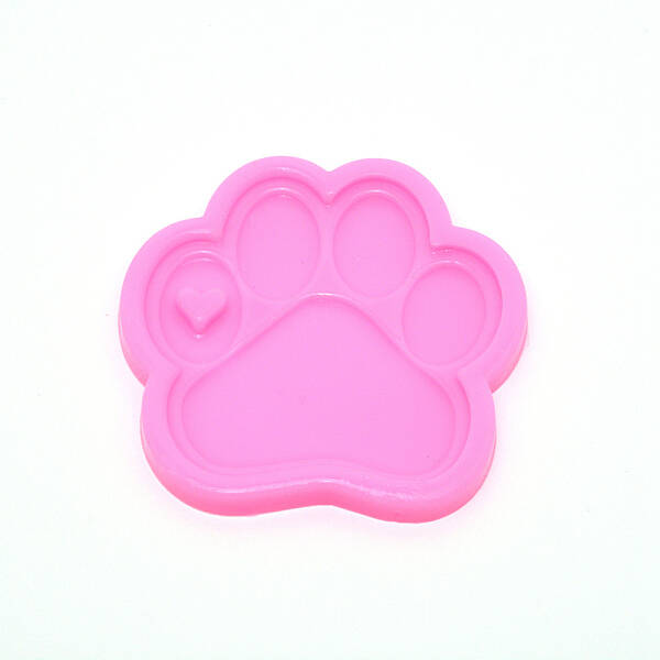 Dog Paw Prints Keychain Silicone Molds