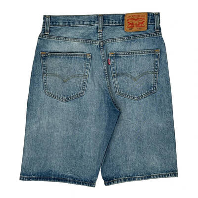 569 Levis Baggy Denim Shorts - 32W 11L Light Wash Denim