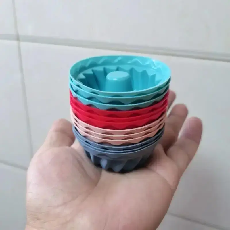 Mini Heritage Bundtlette Cake Mold, 12pcs Non-stick Silicone Cupcake Bread Pastry Baking Pan, Heat Resistant Kitchen Gadgets ...