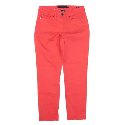 CALVIN KLEIN Denim Trousers Pink Slim Skinny Womens W28 L25