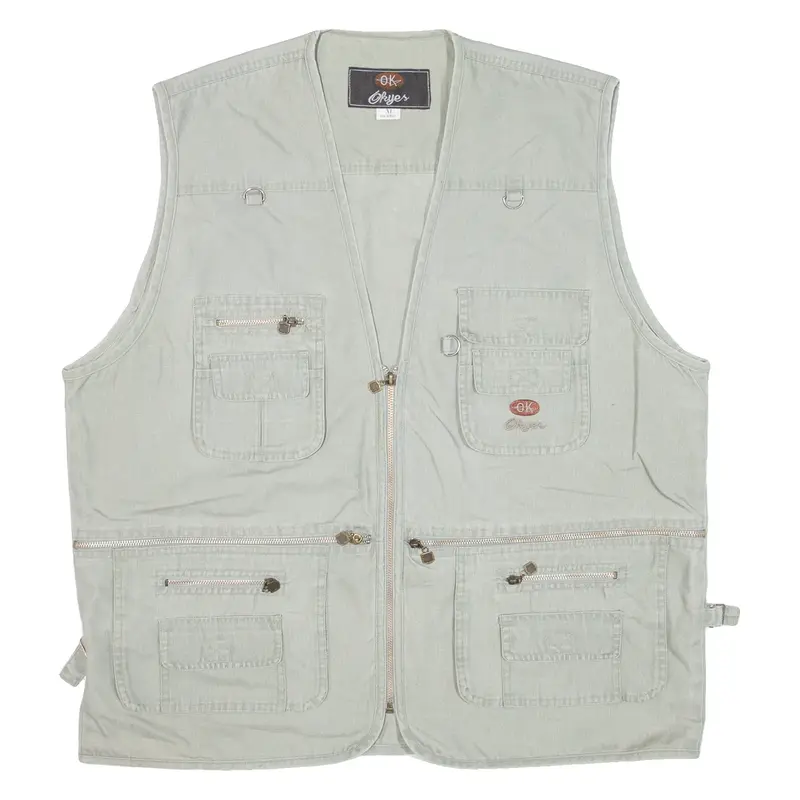OK Utility Mens Gilet Green XL