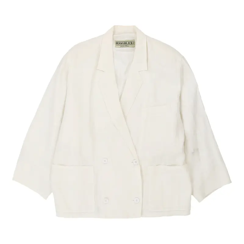 Pennyblack Blazer - 3XL White Linen | Size: xxx-large