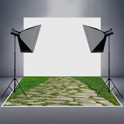 Spring Country Stone Road Weeds Rubber Floor Mat - Aperturee