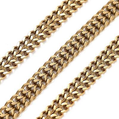 PVD Vacuum Plating 304 Stainless Steel Wheat Chain