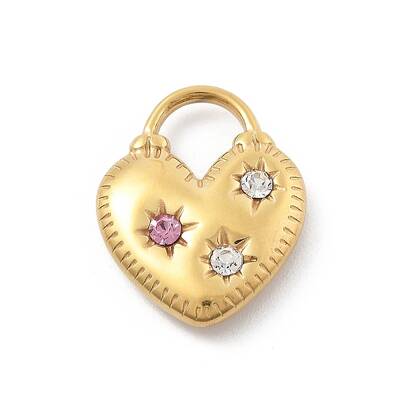 304 Stainless Steel Rhinestone Pendants