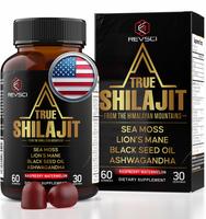 TRUE Shilajit Gummies – Pure Himalayan Blend with Ashwagandha & Sea Moss for Natural Daily Energy & Focus, Fitness Dietary ...