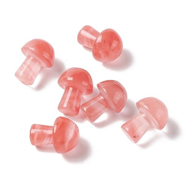 Synthetic Cherry Quartz Glass GuaSha Stone