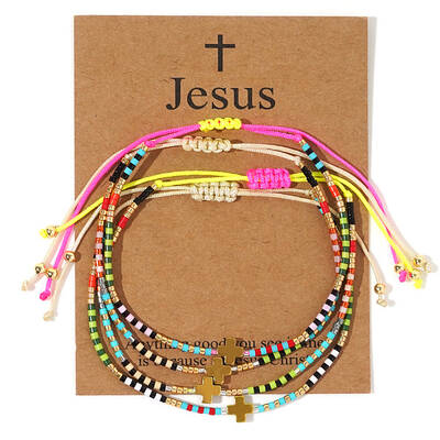 Summer Glass Seed Beaded Braided Bracelet Sets