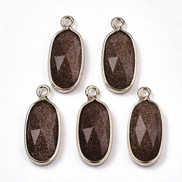 Synthetic Goldstone Pendants