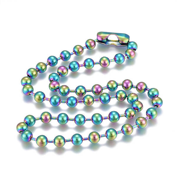 304 Stainless Steel Ball Chain Necklaces