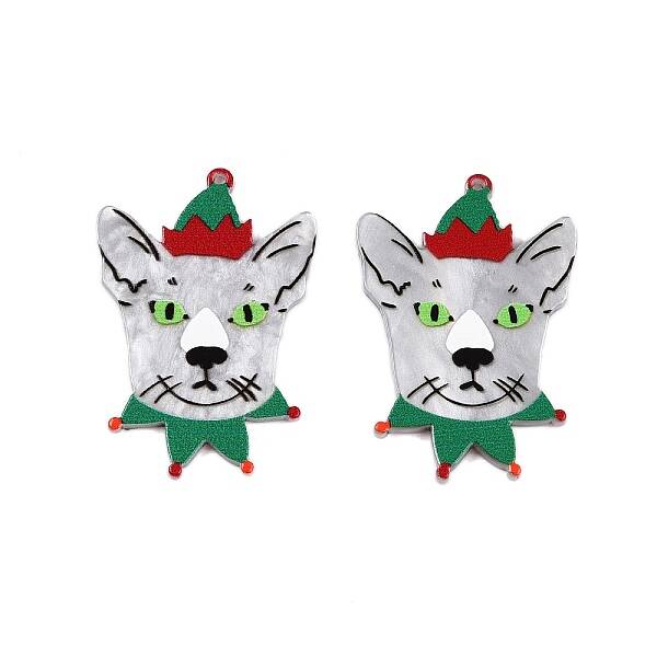 Christmas Theme Printing Acrylic Pendants