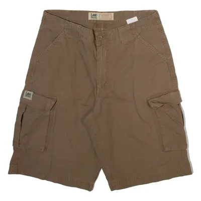LEE Mens Cargo Shorts Brown M W30