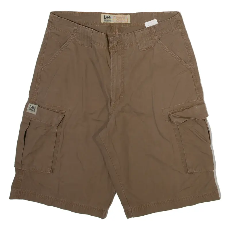 LEE Mens Cargo Shorts Brown M W30