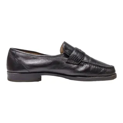 BALLY Loafer Shoes Black Leather Mens UK 8.5
