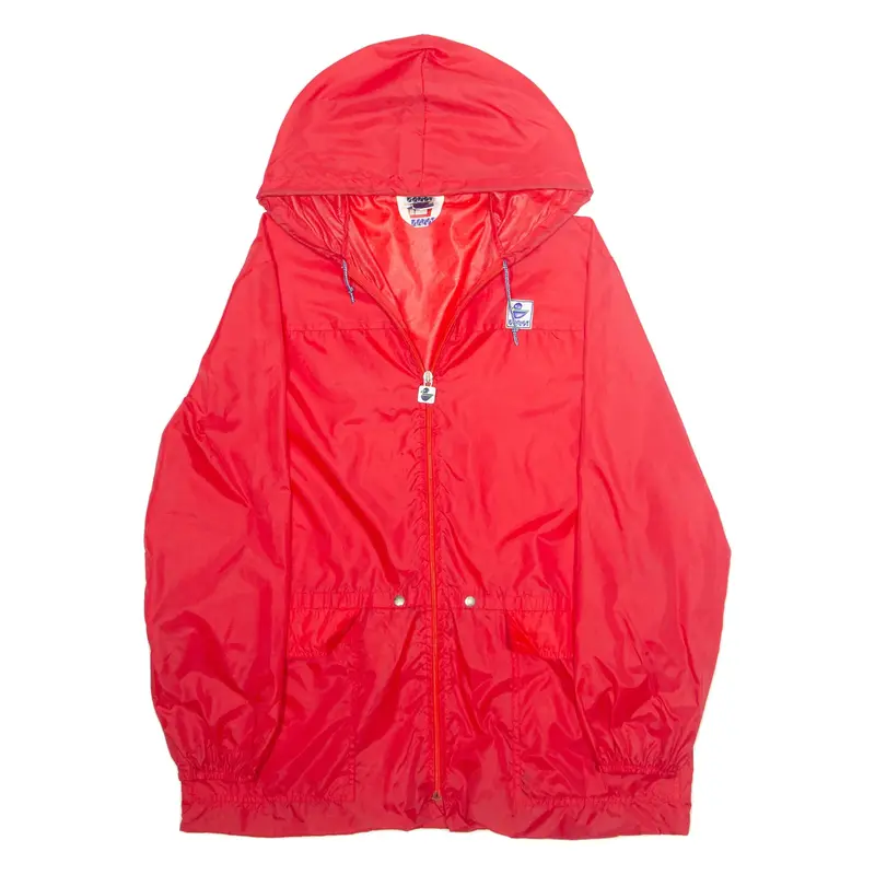 SPORTSWEAR Mens Rain Jacket Red Hooded XL