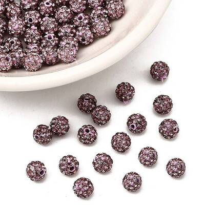 Polymer Clay Rhinestone Beads