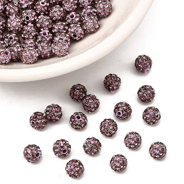 Polymer Clay Rhinestone Beads