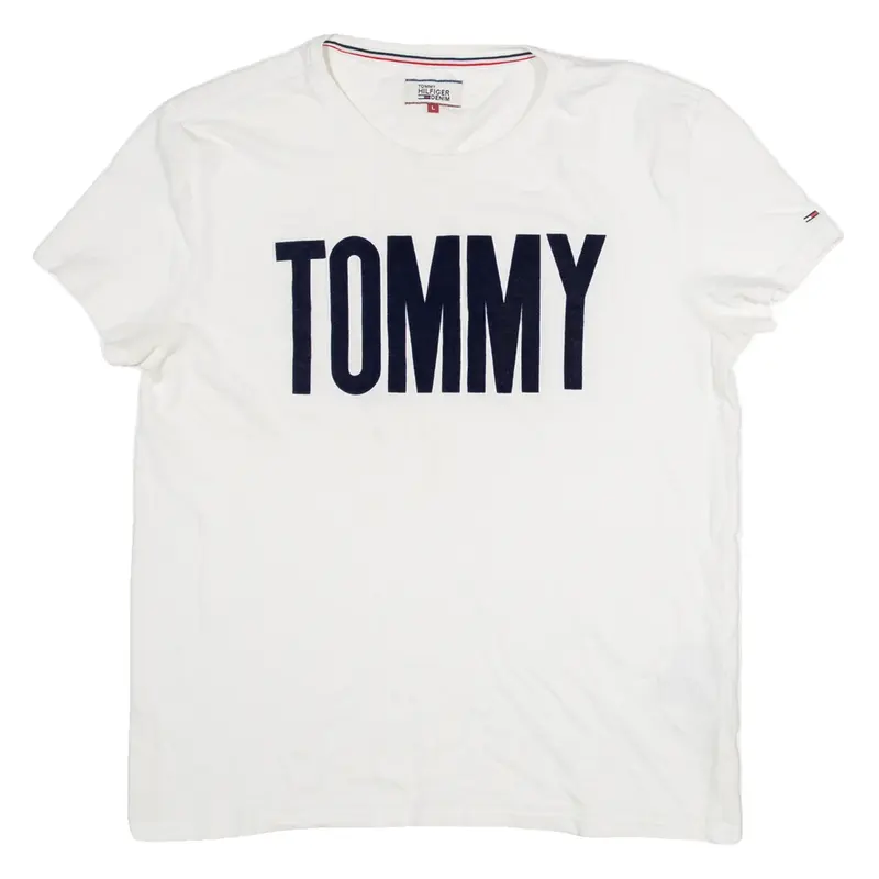 TOMMY HILFIGER Mens T-Shirt White L