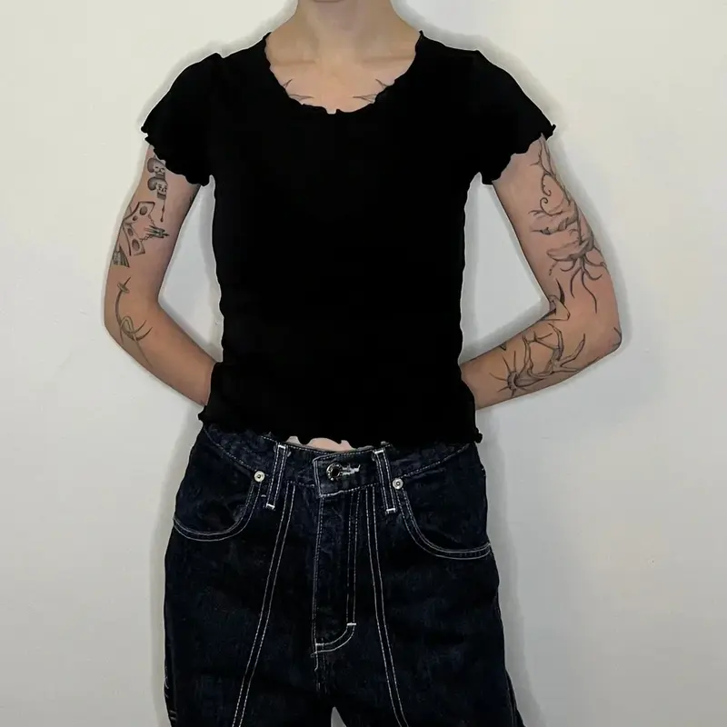 Antonio Branca By Mabrat Mesh Top - Small Black Nylon