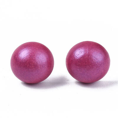 Pearlized Half Round Schima Wood Earrings for Girl Women