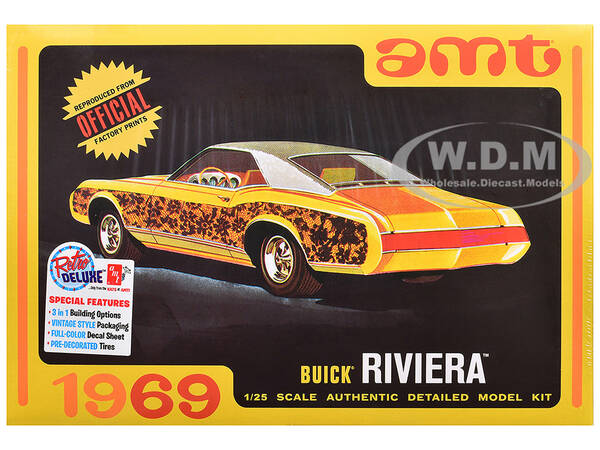 Skill 2 Model Kit 1969 Buick Riviera 1/25 Scale Model by AMT