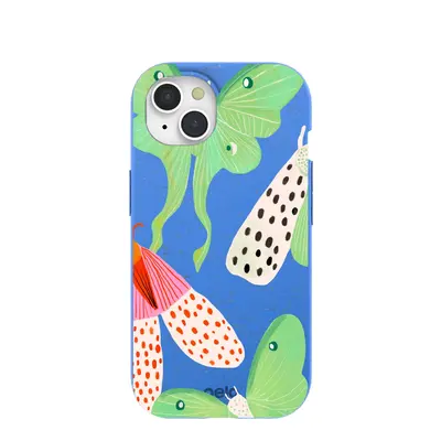 Electric Blue Mothopia iPhone 15 Case