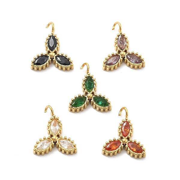 304 Stainless Steel Rhinestone Pendants