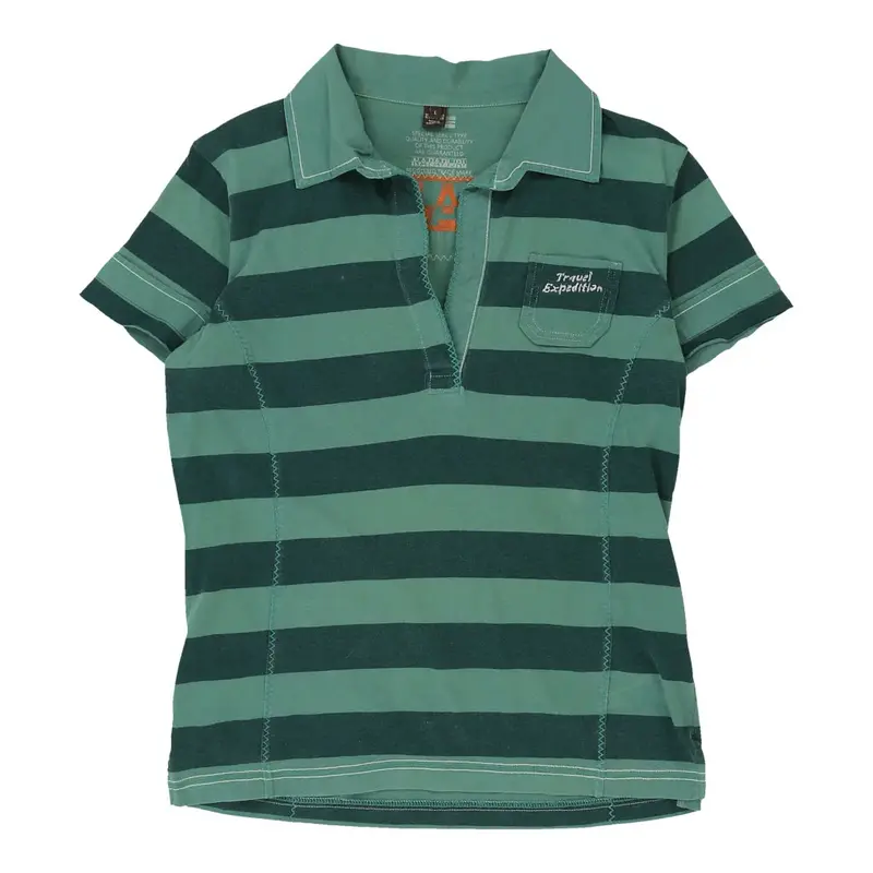 Napapijri Striped Polo Shirt - Large Green Cotton | Size: large